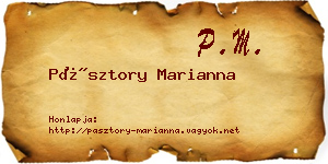 Pásztory Marianna névjegykártya