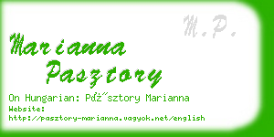 marianna pasztory business card